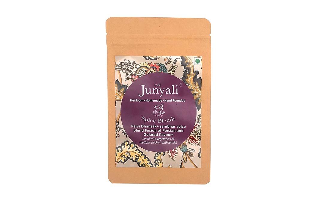 Cafe Junyali Parsi Chansak Sambhar Spice Blend Fusion of Persian And Gujarati Flavours   Pack  50 grams